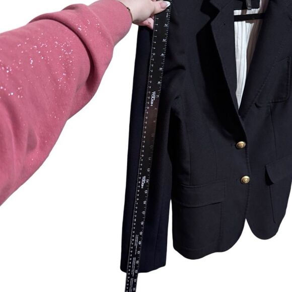 J CREW- Rhodes Two Button Blazer in 100% Italian Wool Wrinkle Resistant Black, 8 - Picture 14 of 16